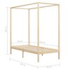 vidaXL Canopy Bed Frame without Mattress Solid Pine Wood 90x200 cm