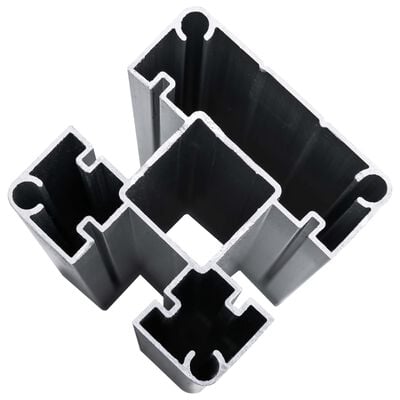 vidaXL WPC Fence Set 9 Square + 1 Slanted 1657x186 cm Grey