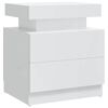 vidaXL Bedside Cabinet High Gloss White 45x35x52 cm Engineered Wood