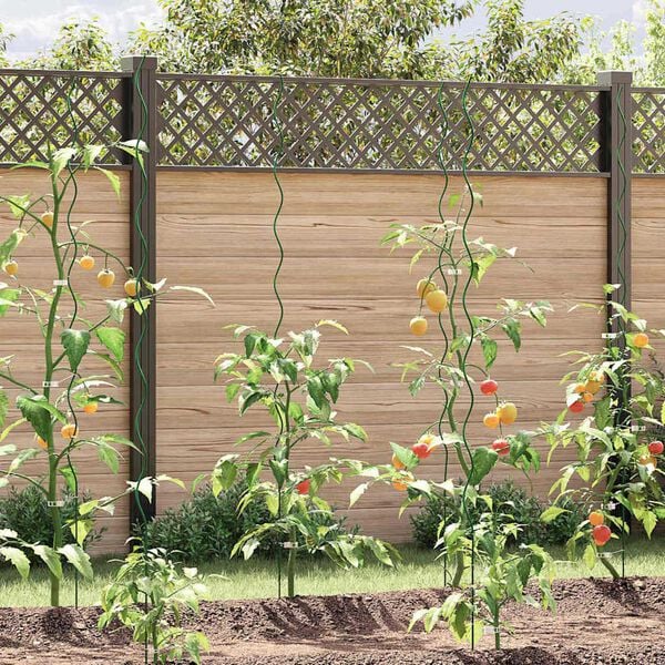 vidaXL Plant Support 50 pcs Green 170 x 0.6 x 0.6 cm Steel