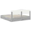 vidaXL Storage Bed Grey Sonoma 200 x 200 cm Engineered Wood