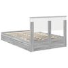 vidaXL Storage Bed Grey Sonoma 120 x 200 cm Engineered Wood