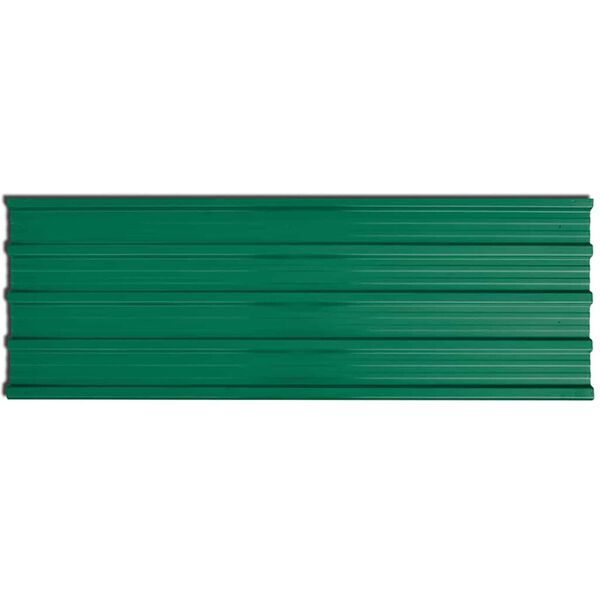 vidaXL Roof Panels Green 129 x 45 cm Metal