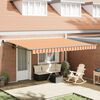 vidaXL Retractable Awning Yellow and orange 450 x 300 cm Fabric