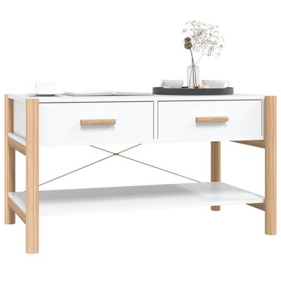 vidaXL Coffee Table White 82x48x45 cm Engineered Wood