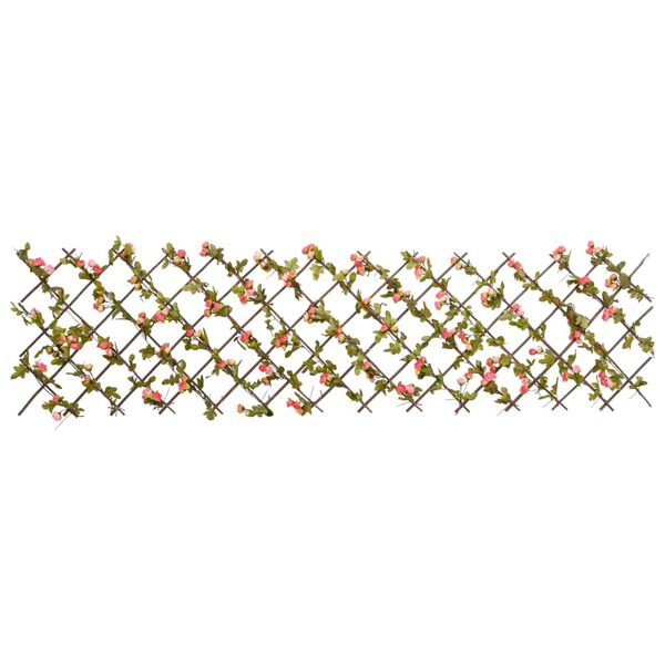 vidaXL Artificial Ivy Trellis Expandable 5 pcs Dark Pink 180x60 cm