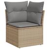 vidaXL 7 Piece Garden Sofa Set with Cushions Beige Poly Rattan