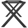 vidaXL Coffee Table Legs X-Frame 80x40x43 cm Steel