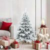 vidaXL Artificial Hinged Christmas Tree Snow Flocked White 120 cm