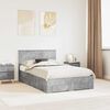 vidaXL Bed Frame Concrete Grey 120 x 190 cm Engineered Wood