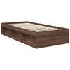 vidaXL Bed Frame with Headboard Brown Oak 90 x 190 cm Engineered wood