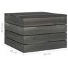 vidaXL 2 Piece Garden Pallet Lounge Set Solid Pinewood Dark Grey