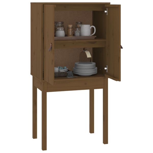 vidaXL Highboard Honey Brown 60x40x120 cm Solid Wood Pine