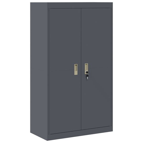 vidaXL Storage Cabinet 2 pcs Anthracite 80 x 40 x140 cm Steel