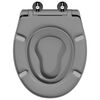 vidaXL Toilet Seat Grey 47 x 37 x 4 cm Duroplast