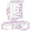 vidaXL TV Cabinet Set with Drawer FLORIN Old Wood Engineered Wood