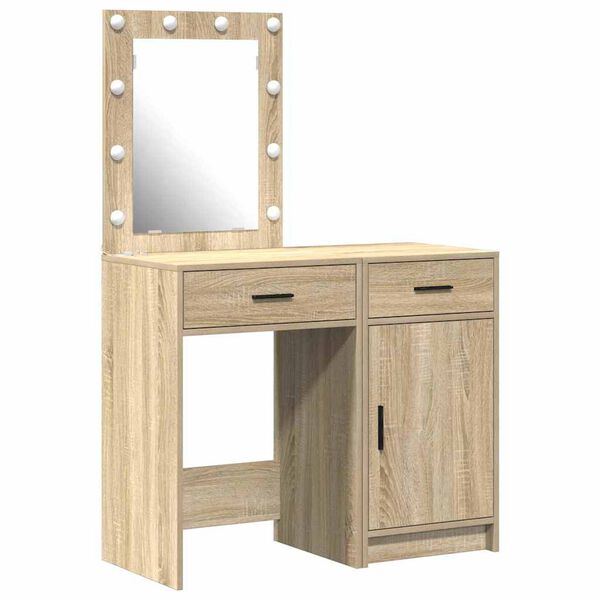 vidaXL Dressing Table 2 pcs Brown 50 x 41 x 135 cm Engineered wood