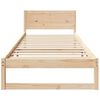 vidaXL Bed Frame with Headboard Natural 100 x 200 cm Solid Pine Wood