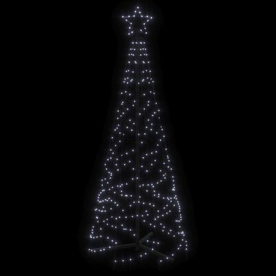 vidaXL Christmas Cone Tree Cold White 200 LEDs 70x180 cm