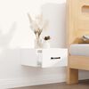 vidaXL Wall-mounted Bedside Cabinet White 35x35x20 cm
