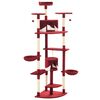 vidaXL Cat Tree with Sisal Scratching Posts 203 cm Red and White