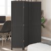 vidaXL Room Divider&nbsp;3 Panels Black Solid Wood Paulownia