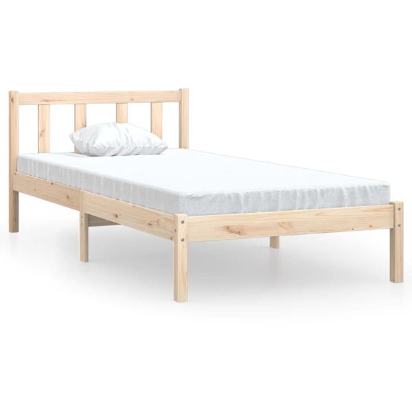 vidaXL Bed Frame without Mattress Solid Wood 90x200 cm