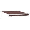 vidaXL Manual Retractable Awning Brown 300x250 cm