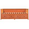 vidaXL Day Bed without Mattress Wax Brown 80x200 cm Solid Wood Pine