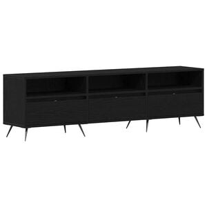 vidaXL TV Cabinet Black oak 150 x 30 x 44.5 cm Engineered wood