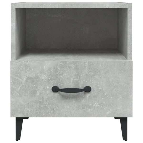vidaXL Bedside Cabinet Concrete Grey Engineered Wood