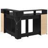 vidaXL Desk with Shelf Black Oak 130 x 130 x 91 cm Engineered wood