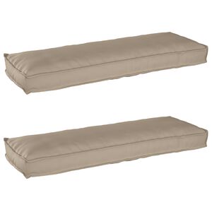 vidaXL Pallet Cushion Set 2 pcs Taupe 120 x 40 x 8 cm Oxford Fbric