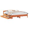 vidaXL Bed Frame without Mattress Wax Brown 180x200 cm Super King Solid Wood Pine