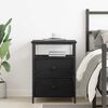vidaXL Bedside Cabinet Black Oak 34 x 35.5 x 50 cm Engineered Wood