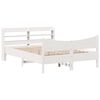 vidaXL Bed Frame with Headboard White 160x200 cm Solid Wood Pine