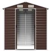 vidaXL Garden Shed Brown 191x130x198 cm Galvanised Steel