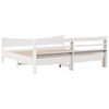 vidaXL Bed Frame with Headboard White 200x200 cm Solid Wood Pine