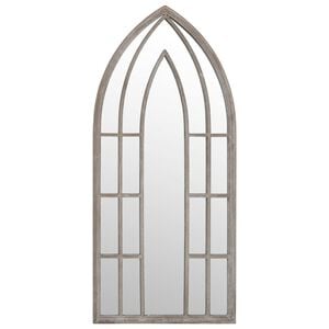 vidaXL Garden Mirror Sand 100x45 cm Iron for Outdoor Use