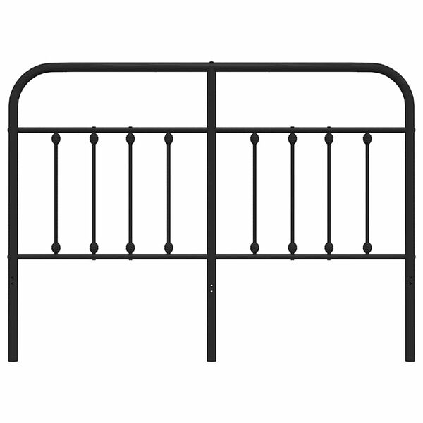 vidaXL Metal Headboard Black 150 cm