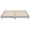 vidaXL Bed Frame without Mattress Grey Sonoma 180x200 cm Super King Engineered Wood
