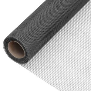 vidaXL Mesh Screen Fiberglass 112x2000 cm Black