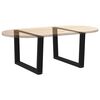 vidaXL Coffee Table Legs V-Shape 2 pcs Black 70x(42-43.3) cm Steel