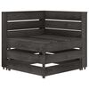 vidaXL Garden Pallet Corner Sofa Grey Impregnated Pinewood