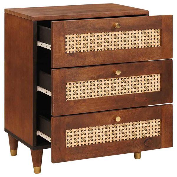 vidaXL Bedside Tables with Drawer 50 x 33 x 62 cm Solid Mango Wood