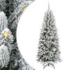 vidaXL Artificial Christmas Tree with 150 LEDs with Stand White 150 cm