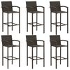 vidaXL 7 Piece Garden Bar Set Brown