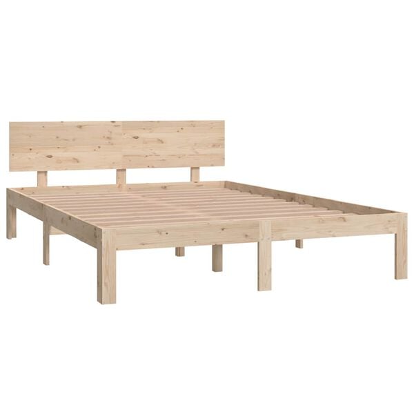 vidaXL Bed Frame without Mattress Solid Wood Pine 140x200cm