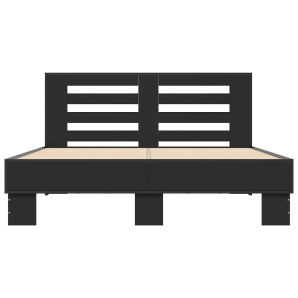 vidaXL Bed Frame without Mattress Black 120x200 cm