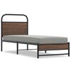 vidaXL Bed Frame without Mattress 80x200 cm Brown Oak Engineered Wood